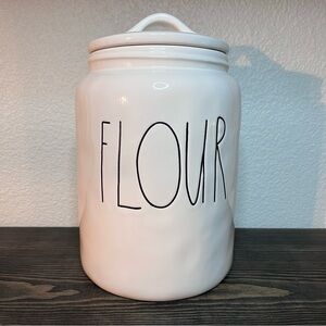 Rae Dunn FLOUR Canister 2016 Release Dimples LL  White Ceramic Farmhouse Decor